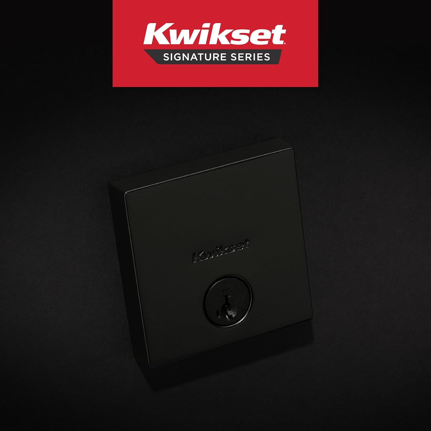 Downtown Deadbolt Lock Matte Black Square Exterior