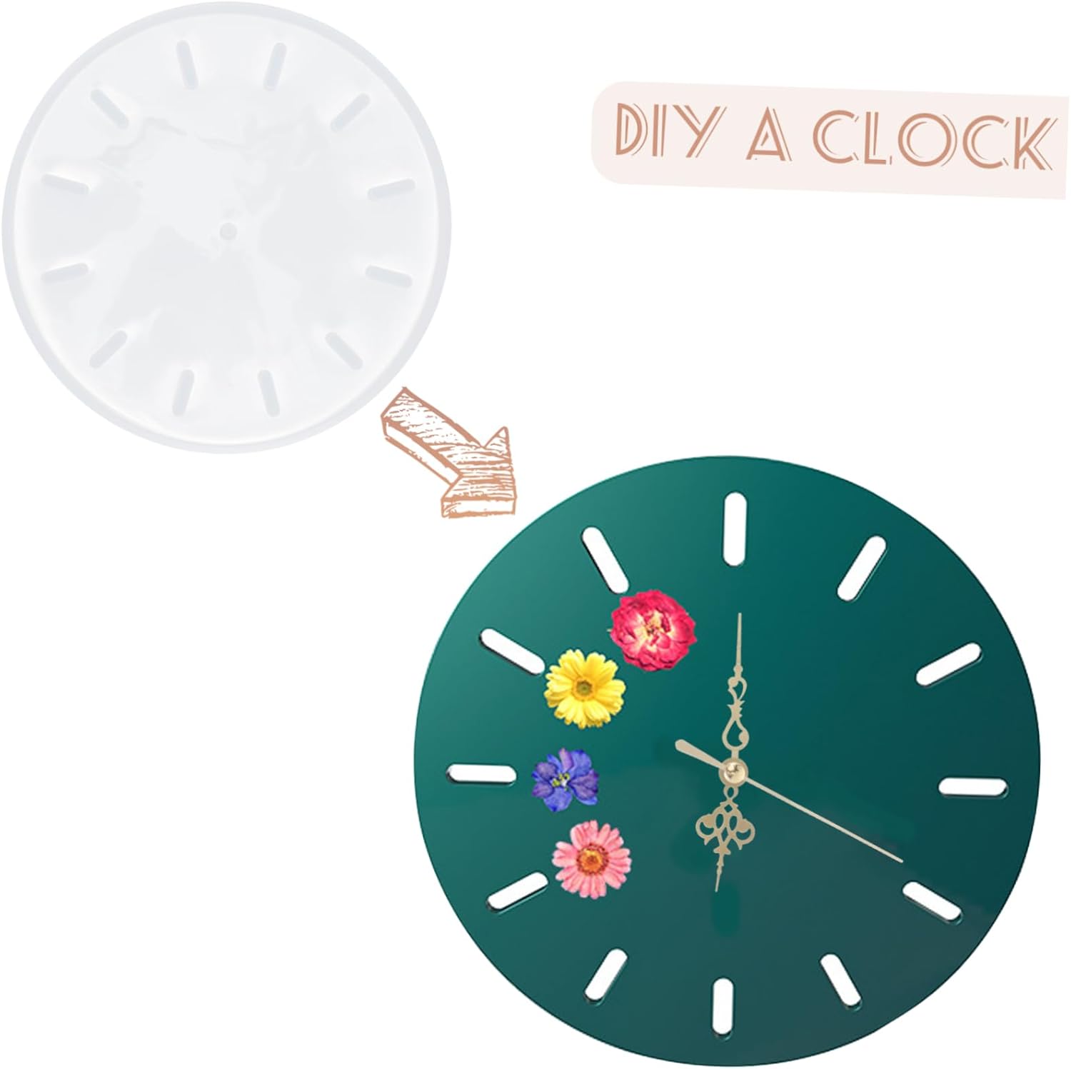Eco-Friendly Epoxy Silicone Mold for DIY Clock Faces