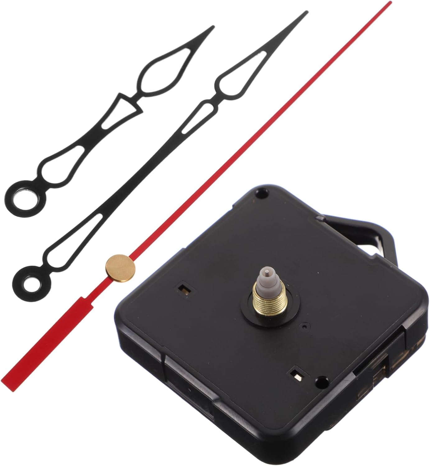 Quick-Ship Red Plastic Plastic Clock Movement Kit for Wall Clocks