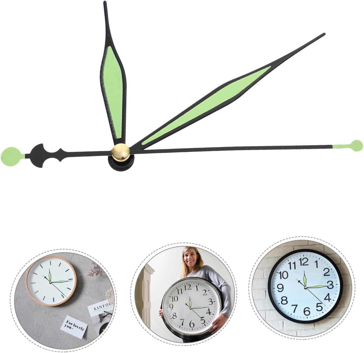 10-Piece Luminous LED Clock Supplies for DIY Clock Making