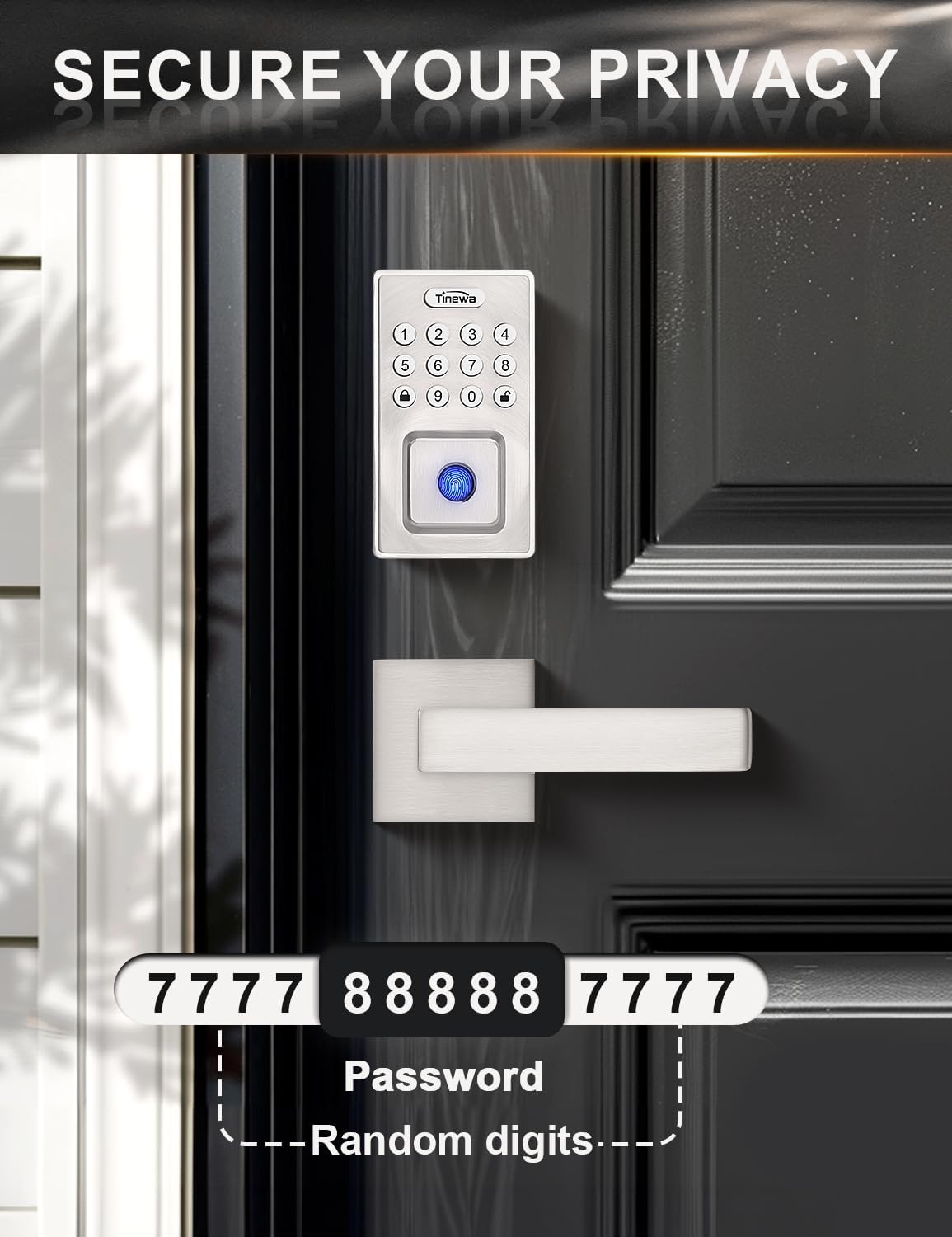 Tinewa Square Keyless Entry Door Lock