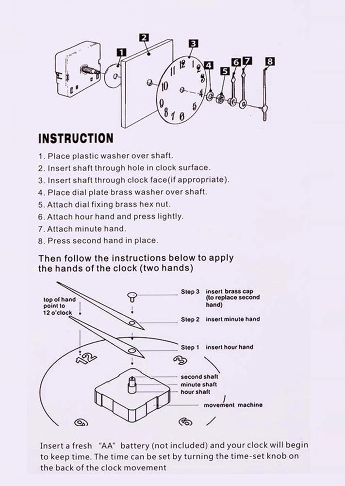 Easy-to-Install DIY Wall Clock Repair Set