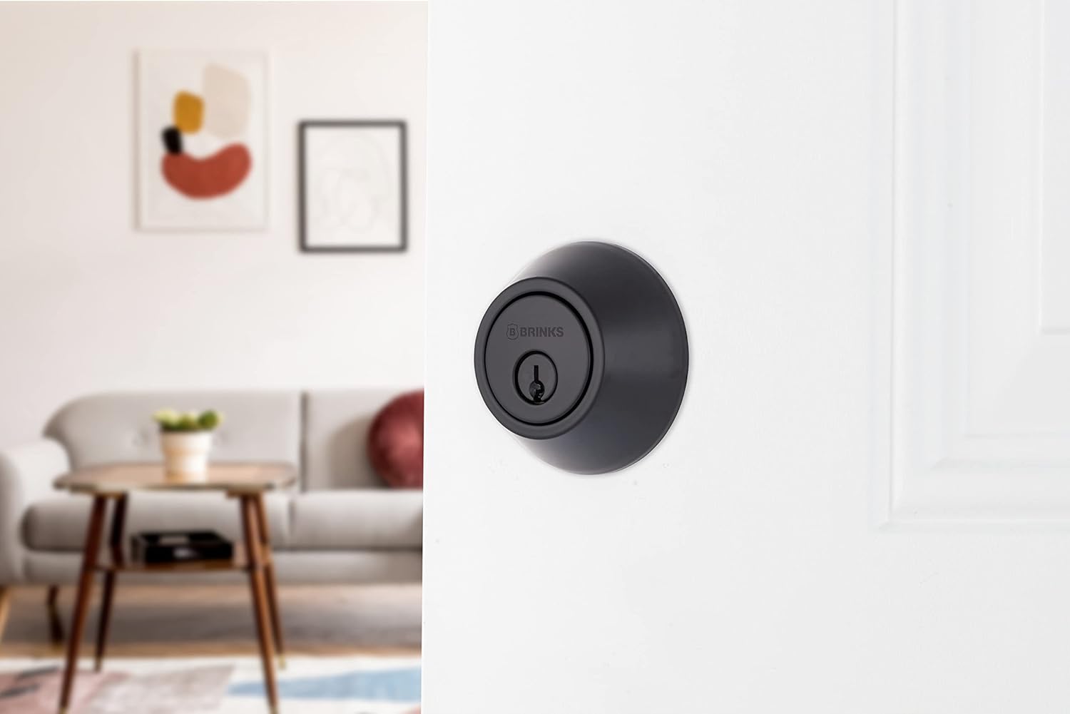 6-Pack Set - Matte Black Modern Privacy Door Knob Deadbolt
