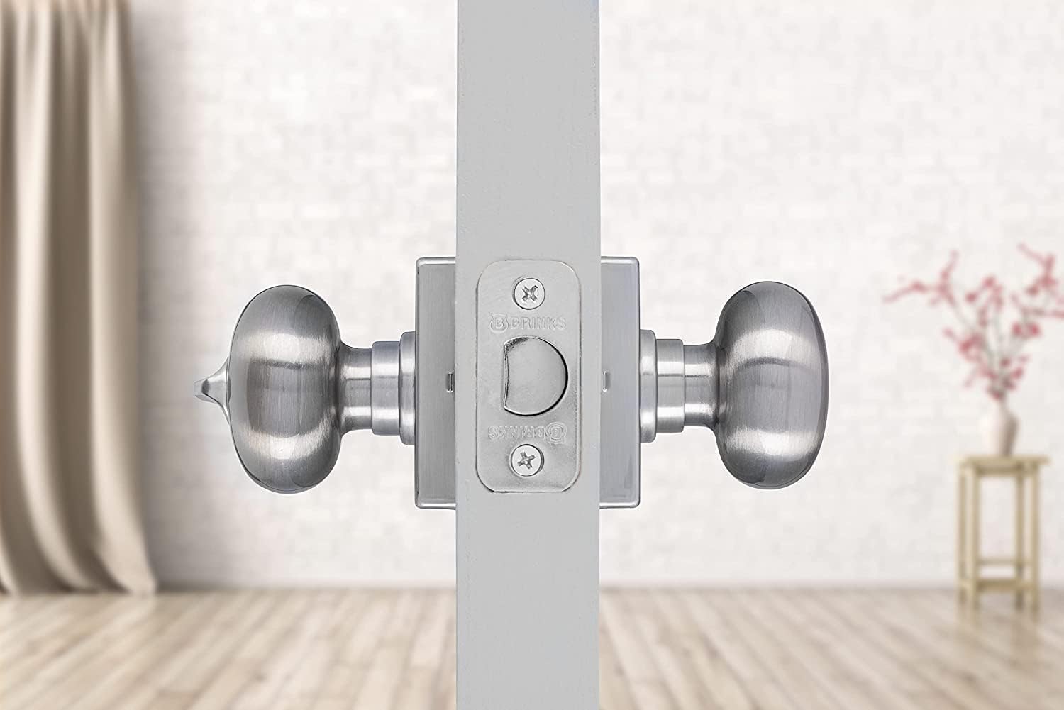 Brinks 6-Pack Satin Nickel Modern Door Knob Set