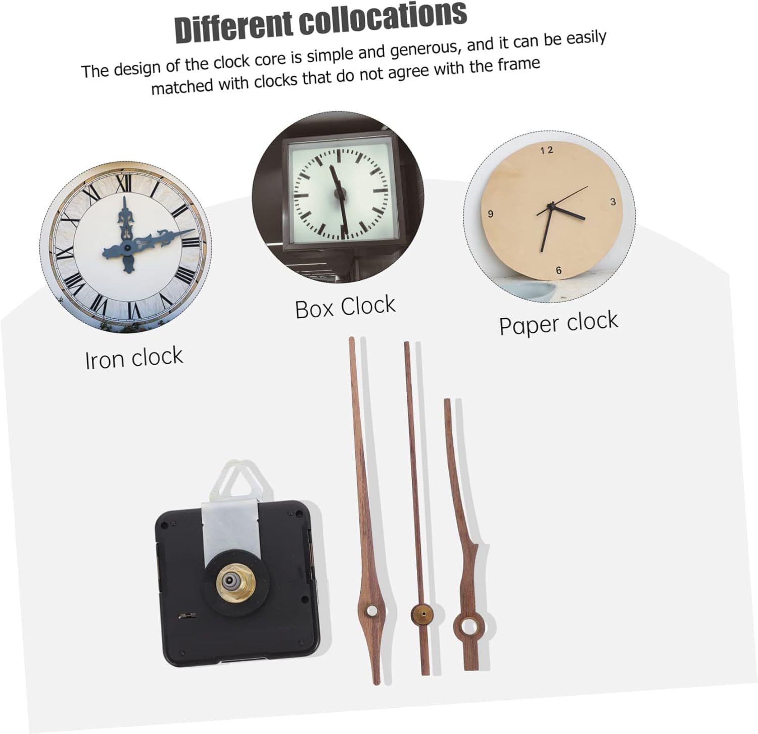 Gadpiparty Practical Clock Kit 4 Set Replacement Clock Hands Wall Clock Accessory