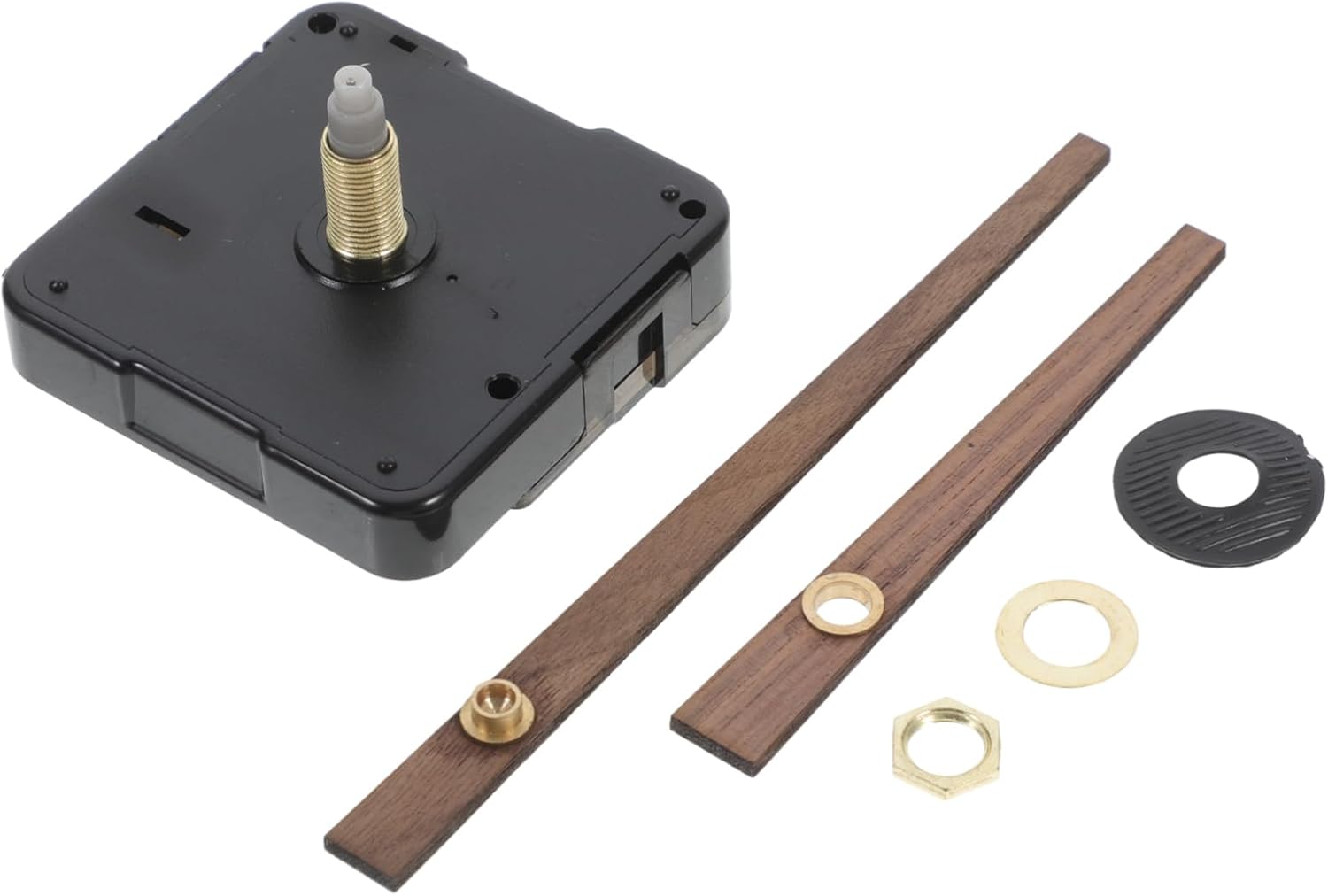 DIY Replacement Kit for Wall Clock Movement with Plastic Wood Hands Mechanism