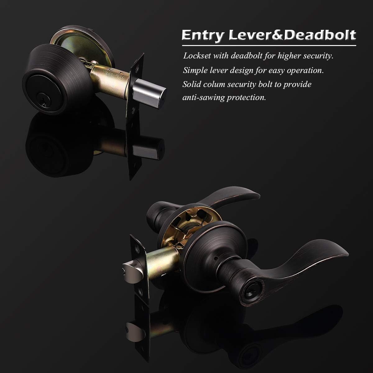 Secure Entry Door Gobrico - FrontExterior Door Lever Lockset