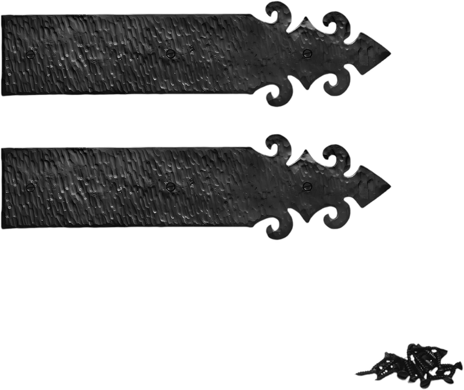 Rustic Black Faux Strap Hinges for Farmhouse Doors
