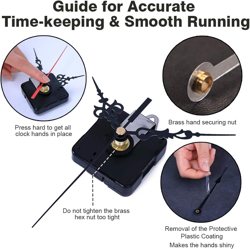EMOON 2-Pack Wall Clock Mechanism Kit