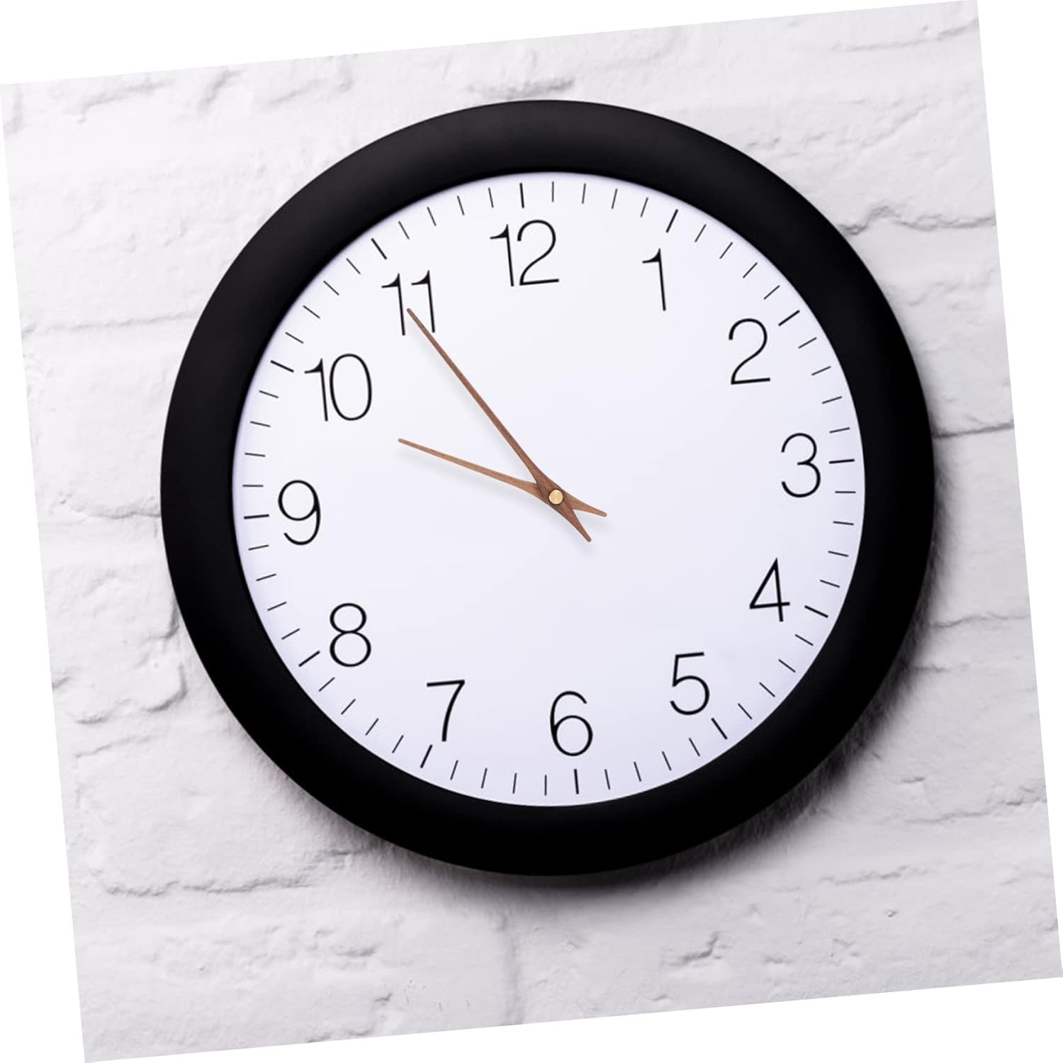 Sturdy DIY Wall Clock Parts 5 Set Walnut Wood and Copper Clock Mechanisms