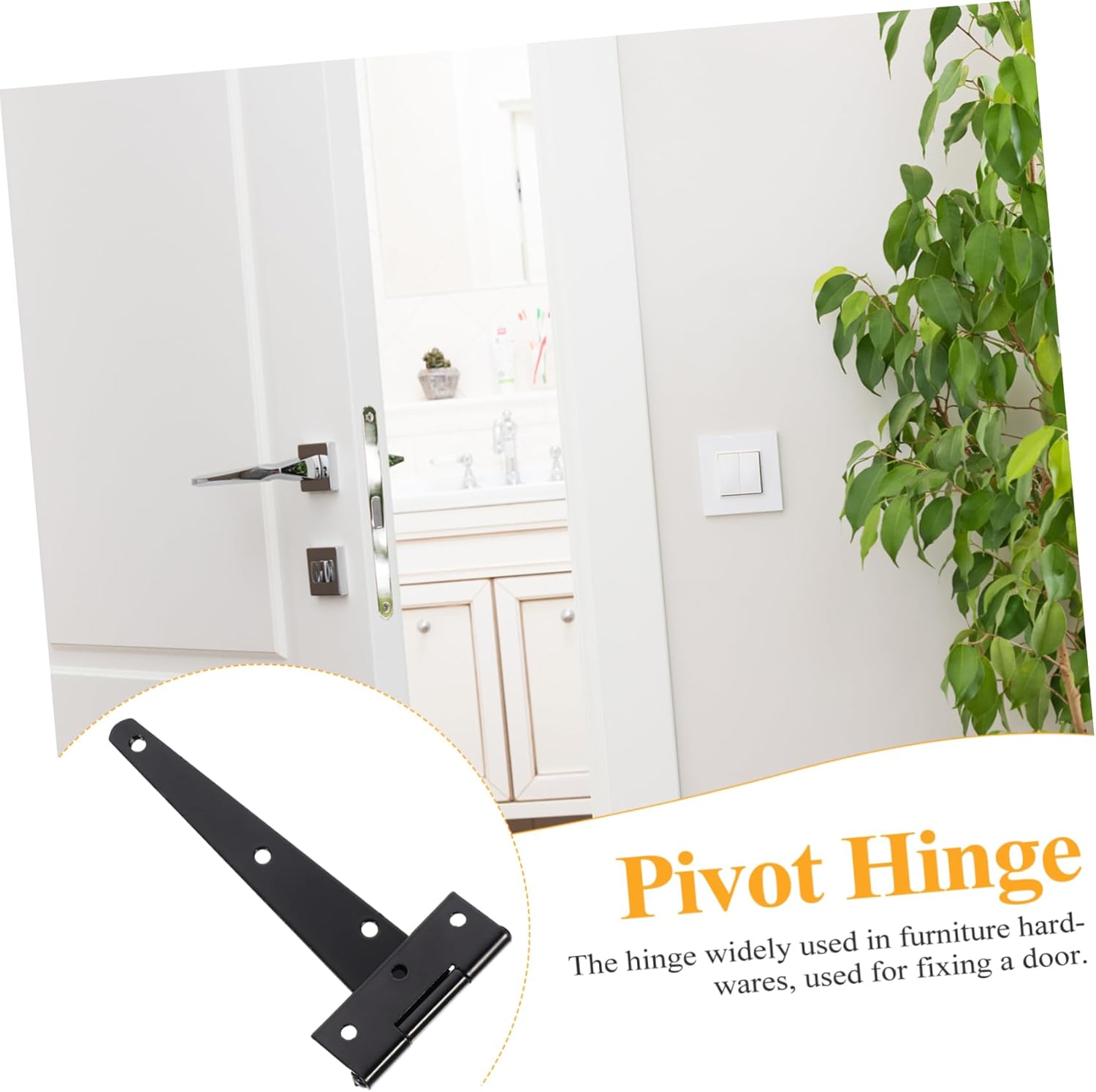 Two-Piece Heavy Duty Gate Hinges with Bi-Shape Design