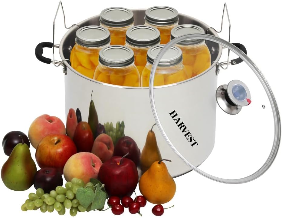 20 Qt Canning Pot with Rack - Works on All Stovetops