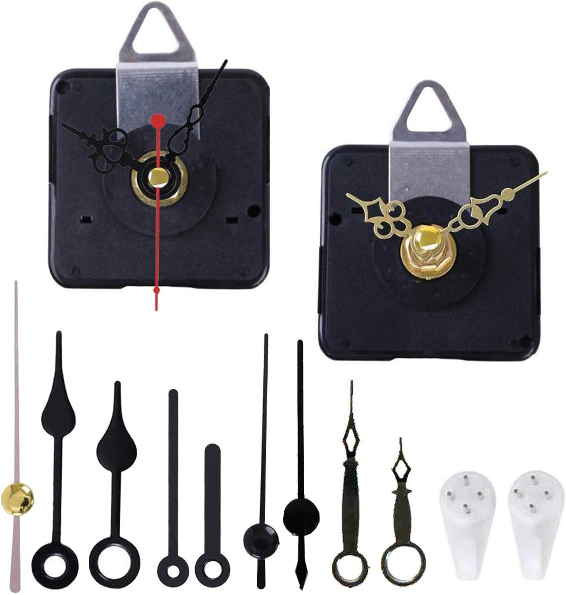 Two-Pack Wall Clock Movement Kit for DIY Repair Replacement and Customization