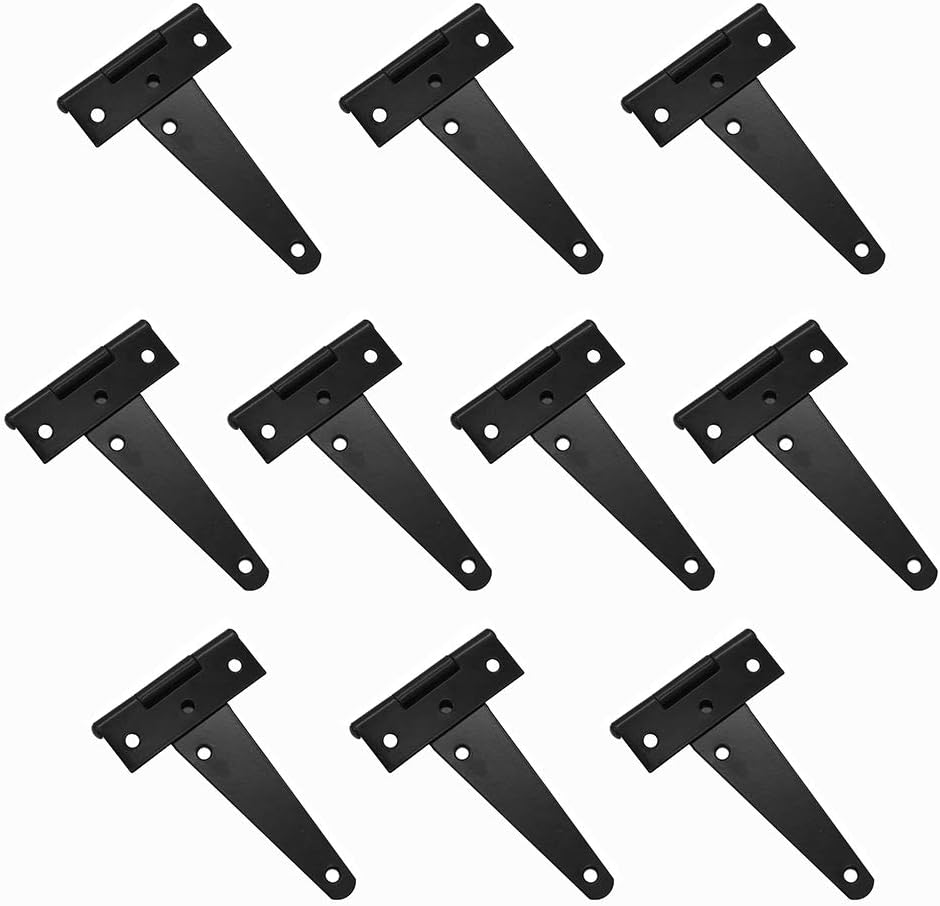 10-Piece T-Strap Door Hinges Set