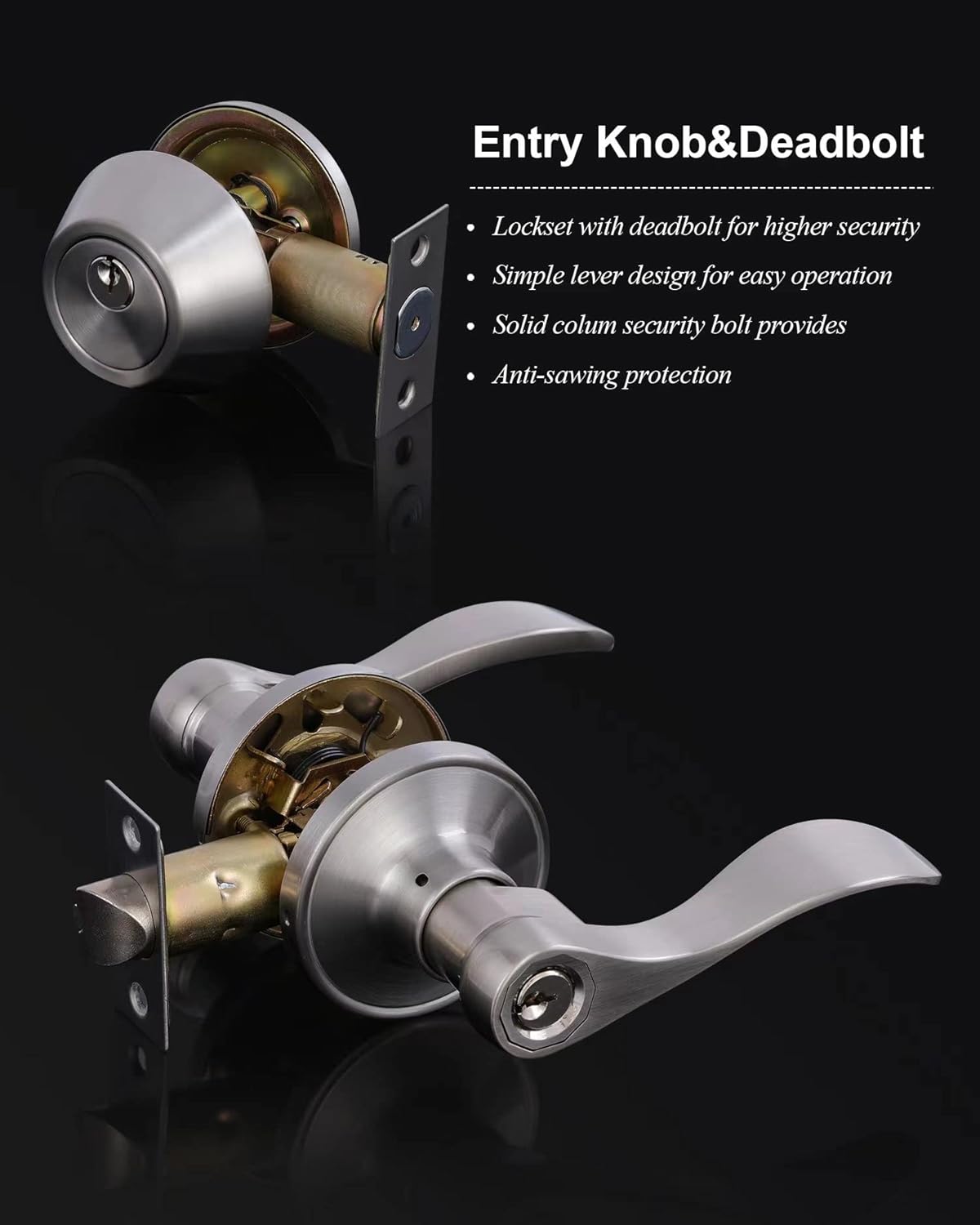 Front Door Lever Lockset