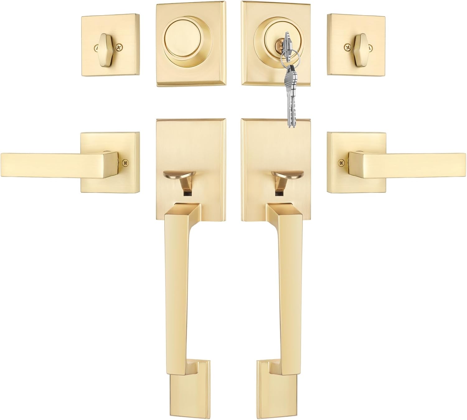 Haidms Gold Door Lock Set Durable Secure