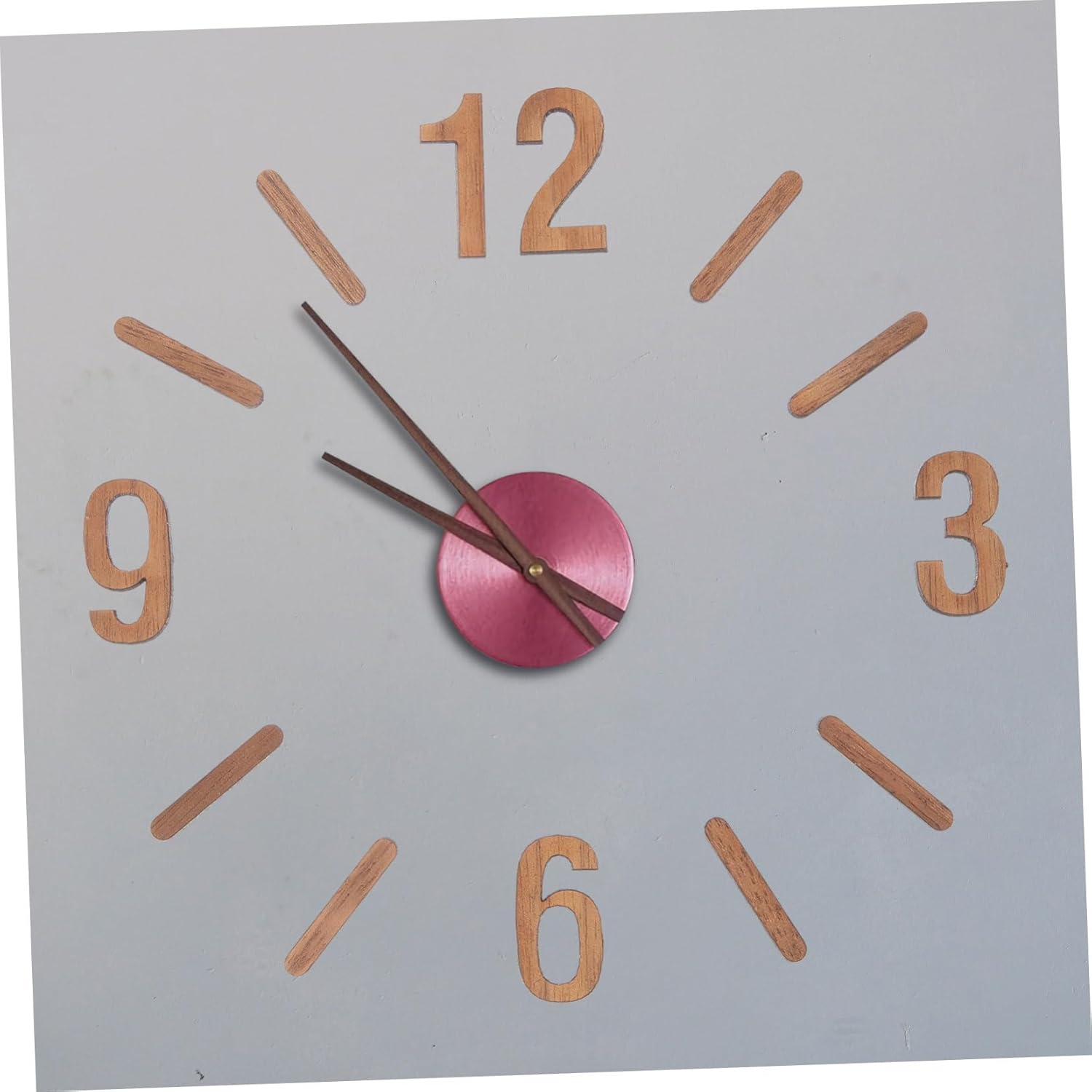 EXCEART Roman Numeral Digital Wall Clock DIY Wood Panel with Glue Included