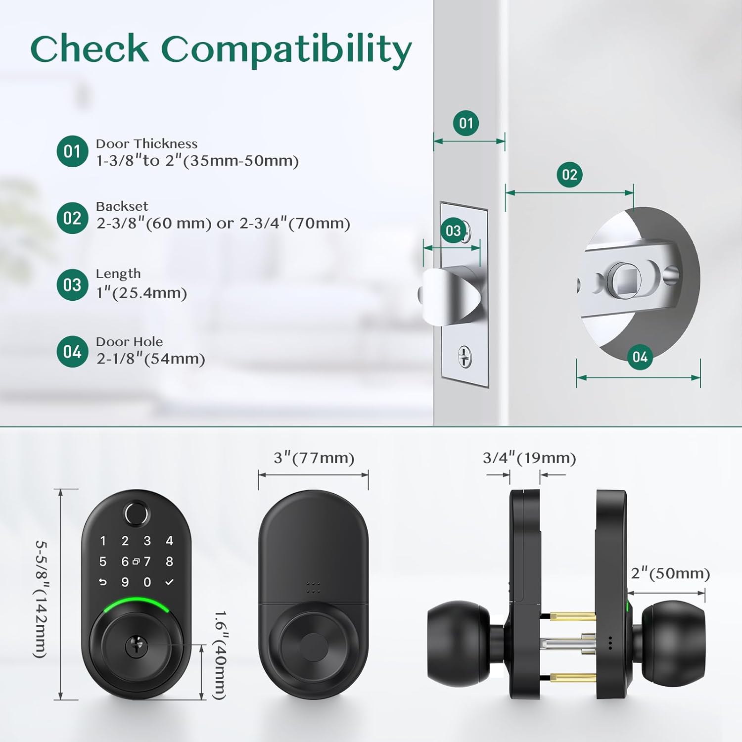 Secure Smart Door Lock with Keypad Keyless Entry for Your Home