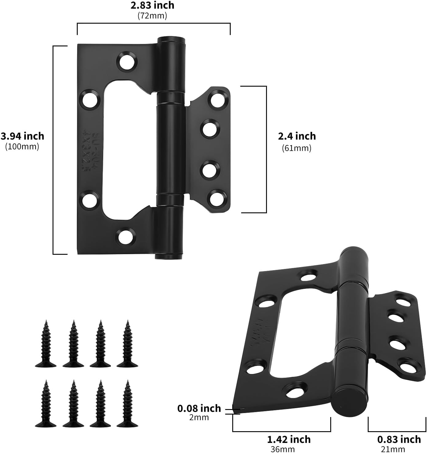 GoldenWarm 18-Piece Non-Mortise Hinges for Interior Doors