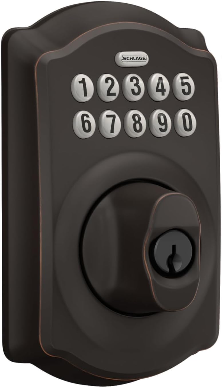 Secure Keyless Deadbolt Aged Bronze