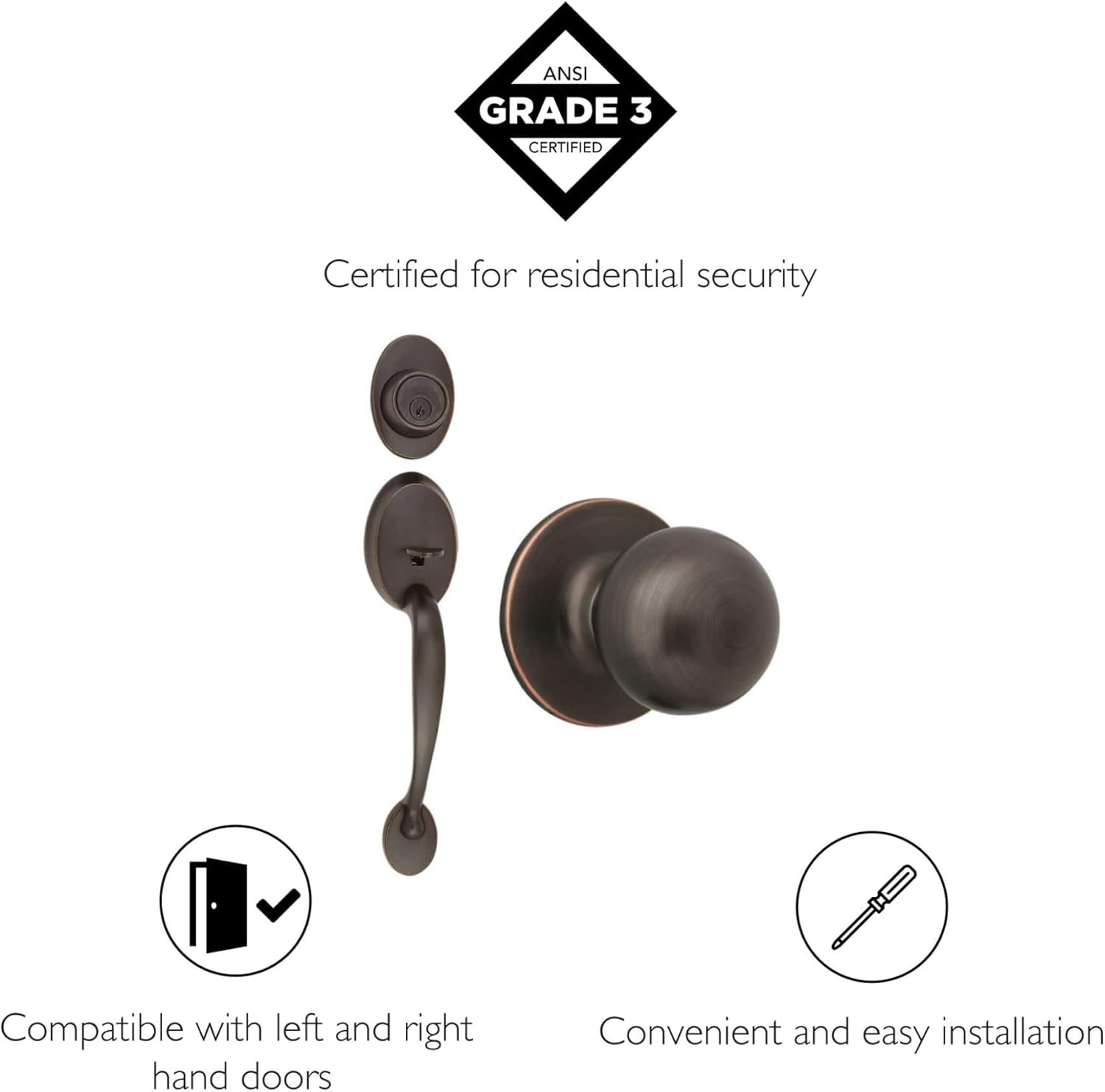 Design House 791681 Coventry Handleset with Oil Rubbed Bronze