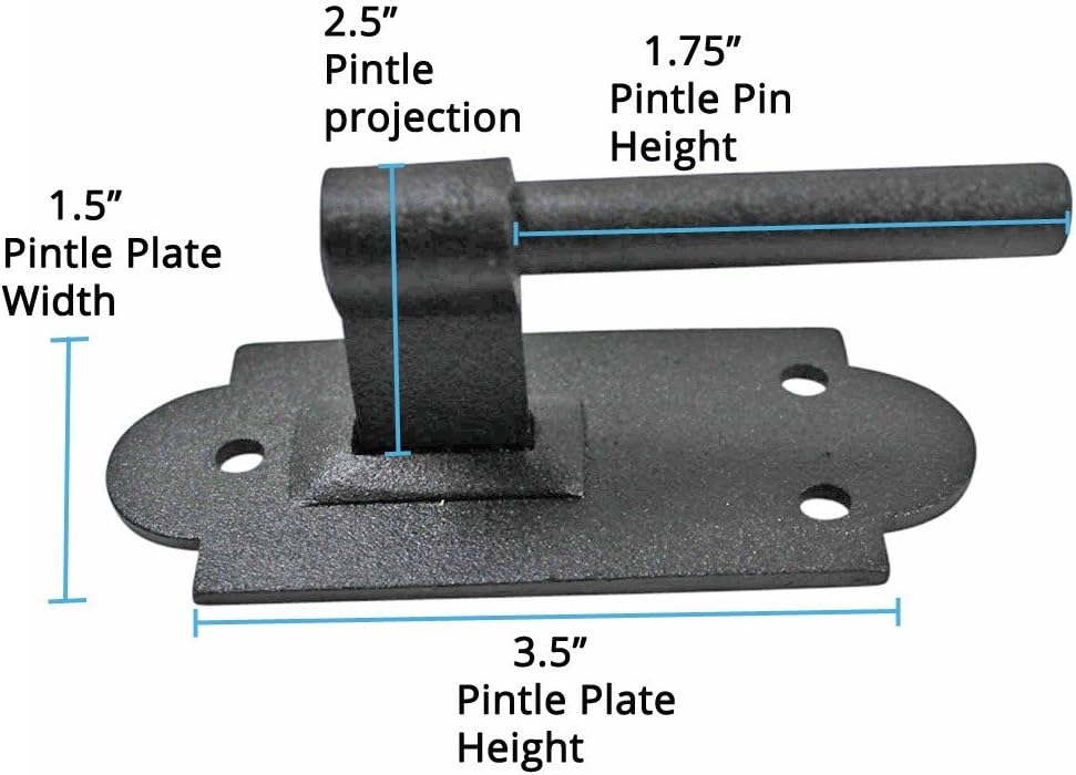 Sturdy Rust-Resistant Wrought Iron Shutter Hinges Durable and Easy to Install