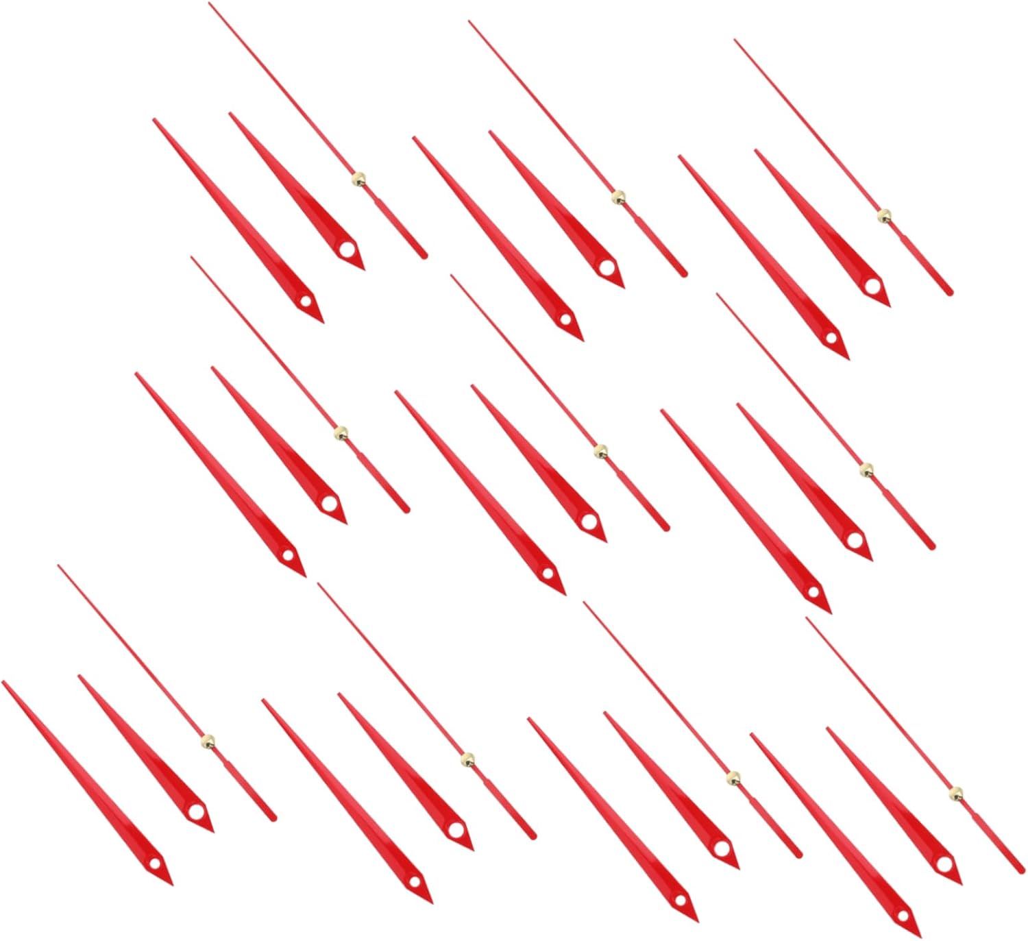 BESTYASH Red 10-Pointer Clock Mute Replacement Hands