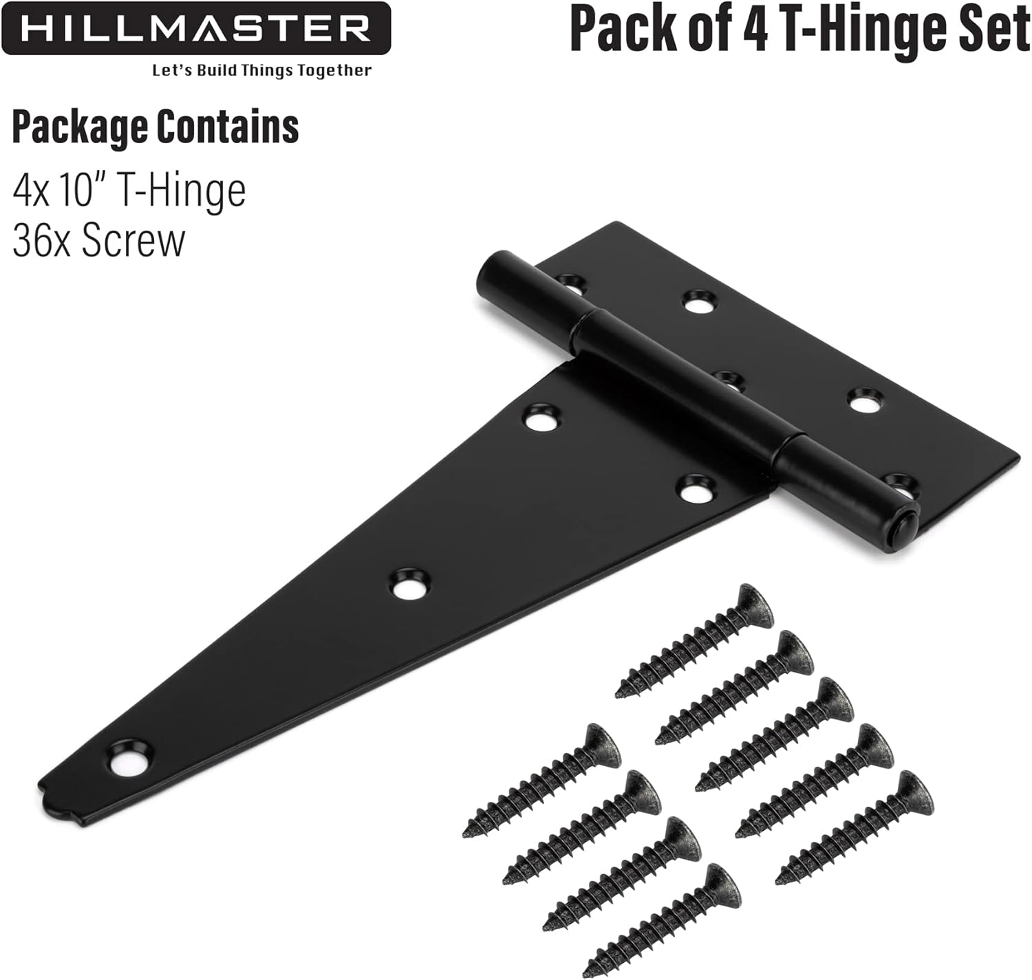 Strong Rust-Resistant T-Strap Hinges for sheds and Barn Doors