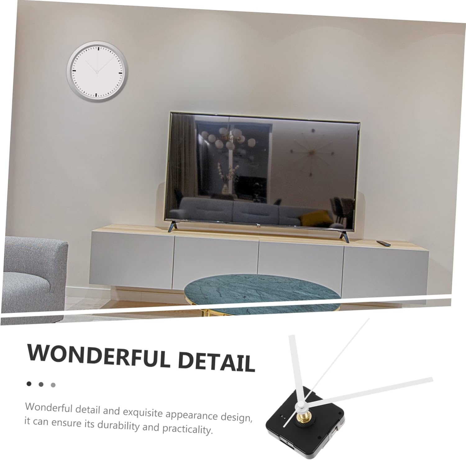 Gadpiparty 2-Piece Mute Plastic Clock Hand Set for Digital Wall Clocks