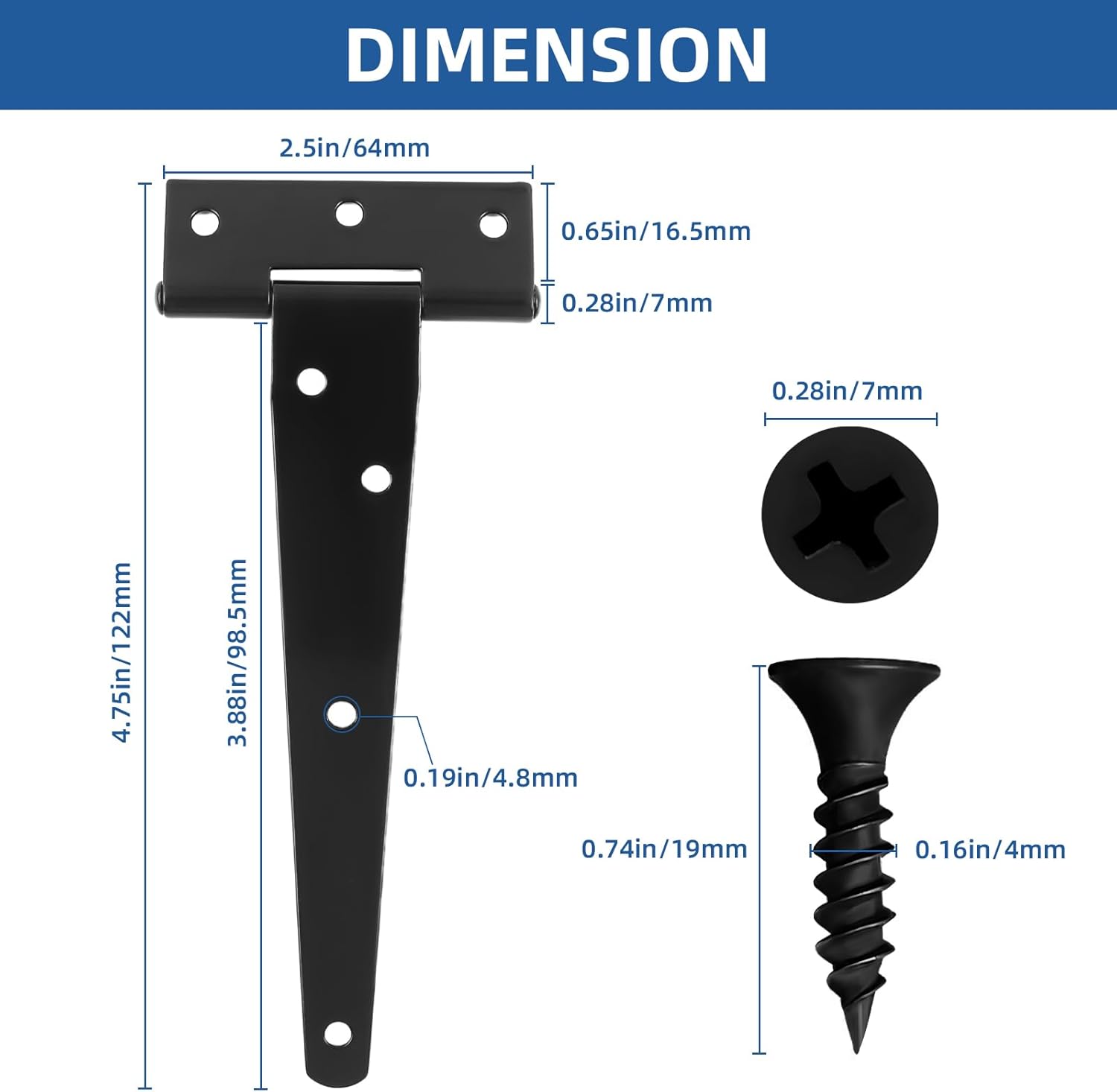 TamBee Barn Door Hinges