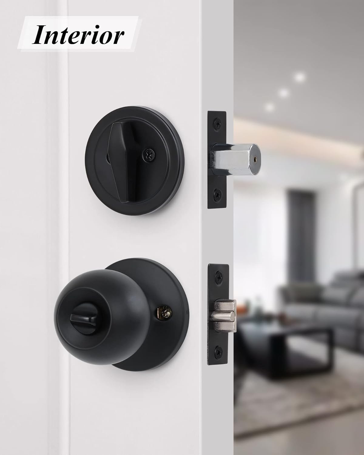 Lanwandeng 4-Set Entry Knobs Deadbolt