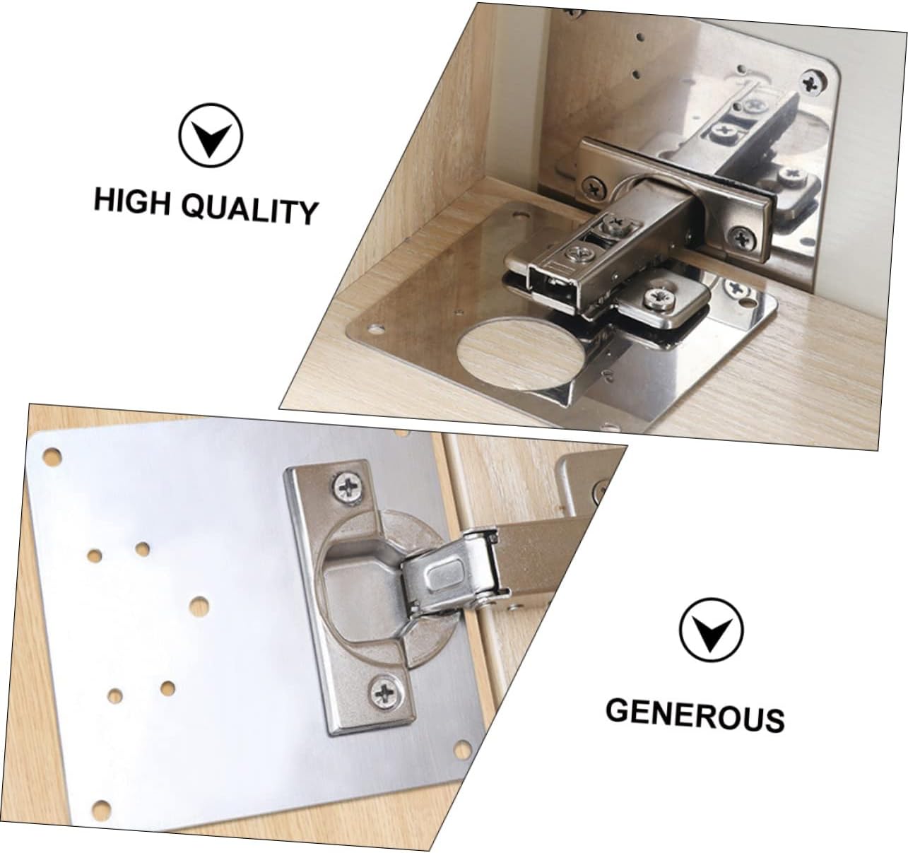 Sturdy Stainless Steel Hinge Repair Plates