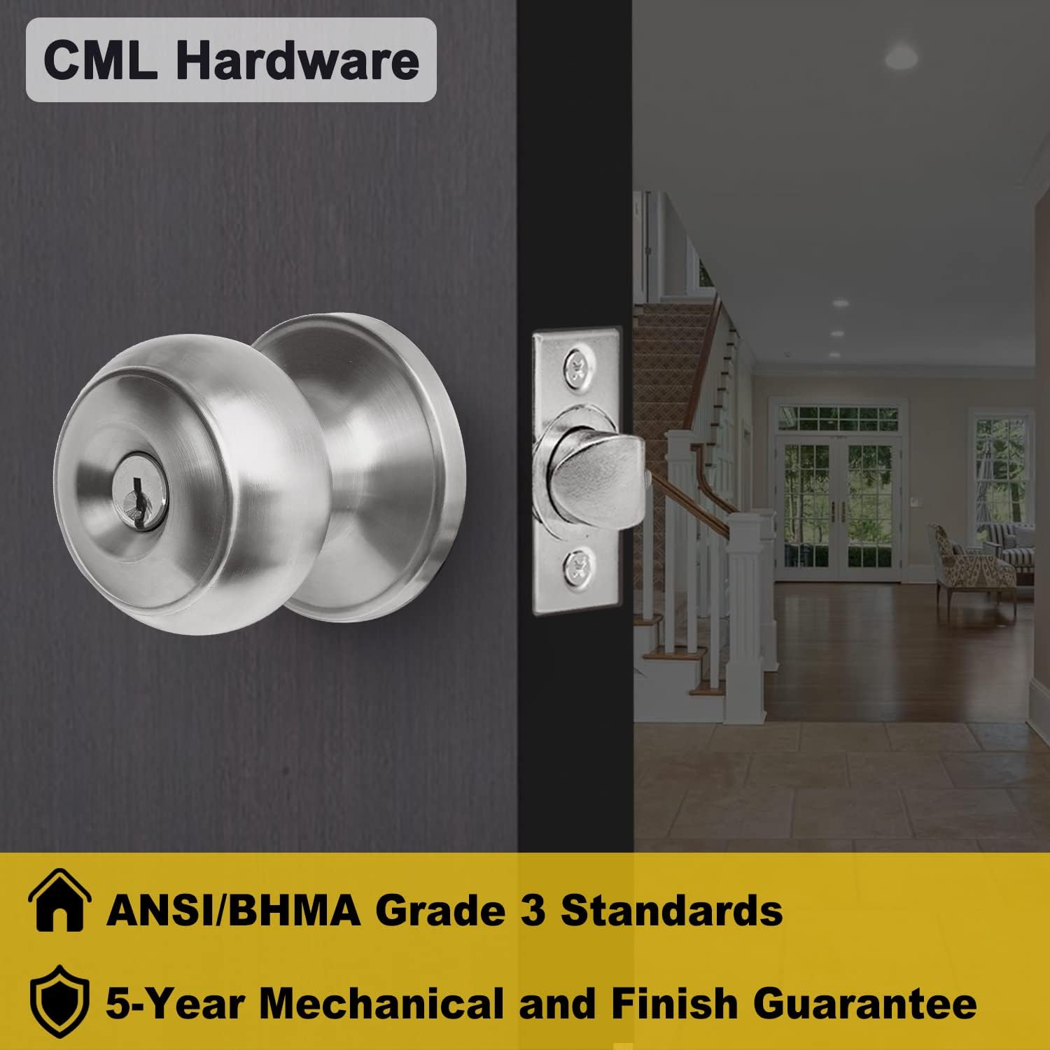 Sturdy Solid Stainless Steel Knob Set