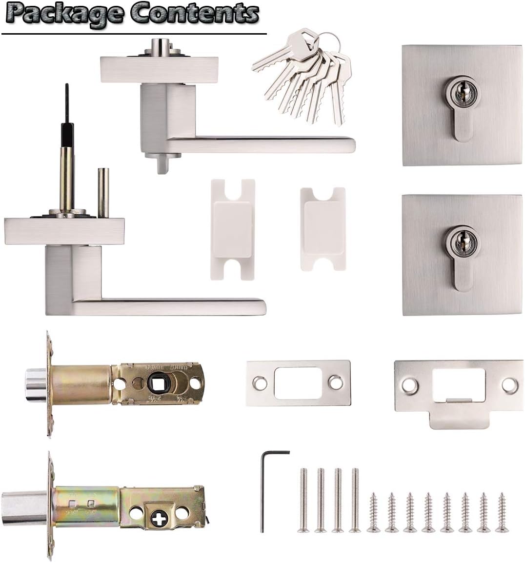 Sturdy Entry Lever Deadbolt Lockset Keyed Alike for Front
