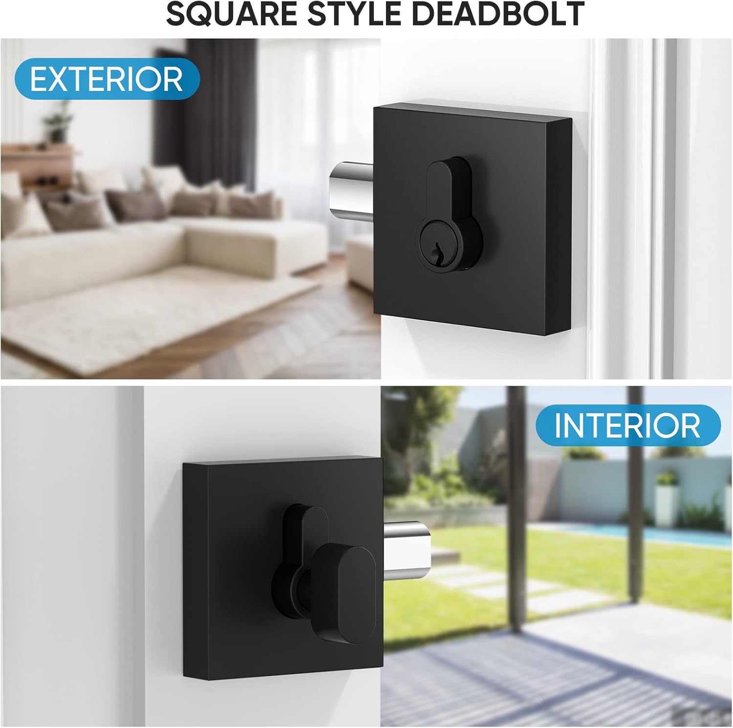 Ticonn Matte Black Door Handle