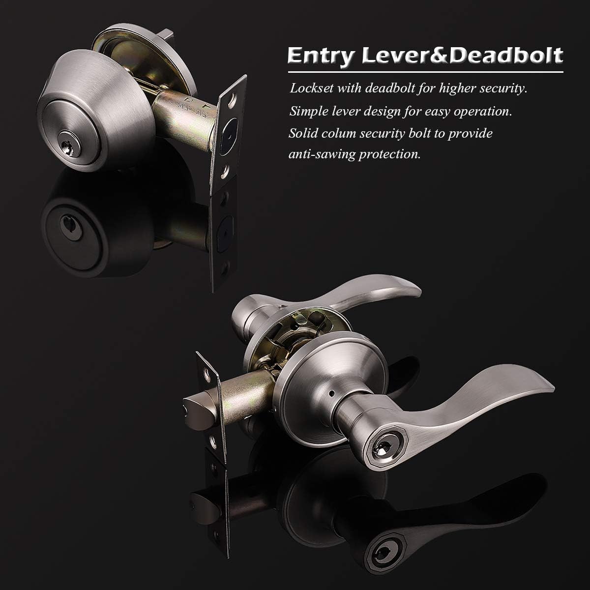 Entry Door Combo Lock Set