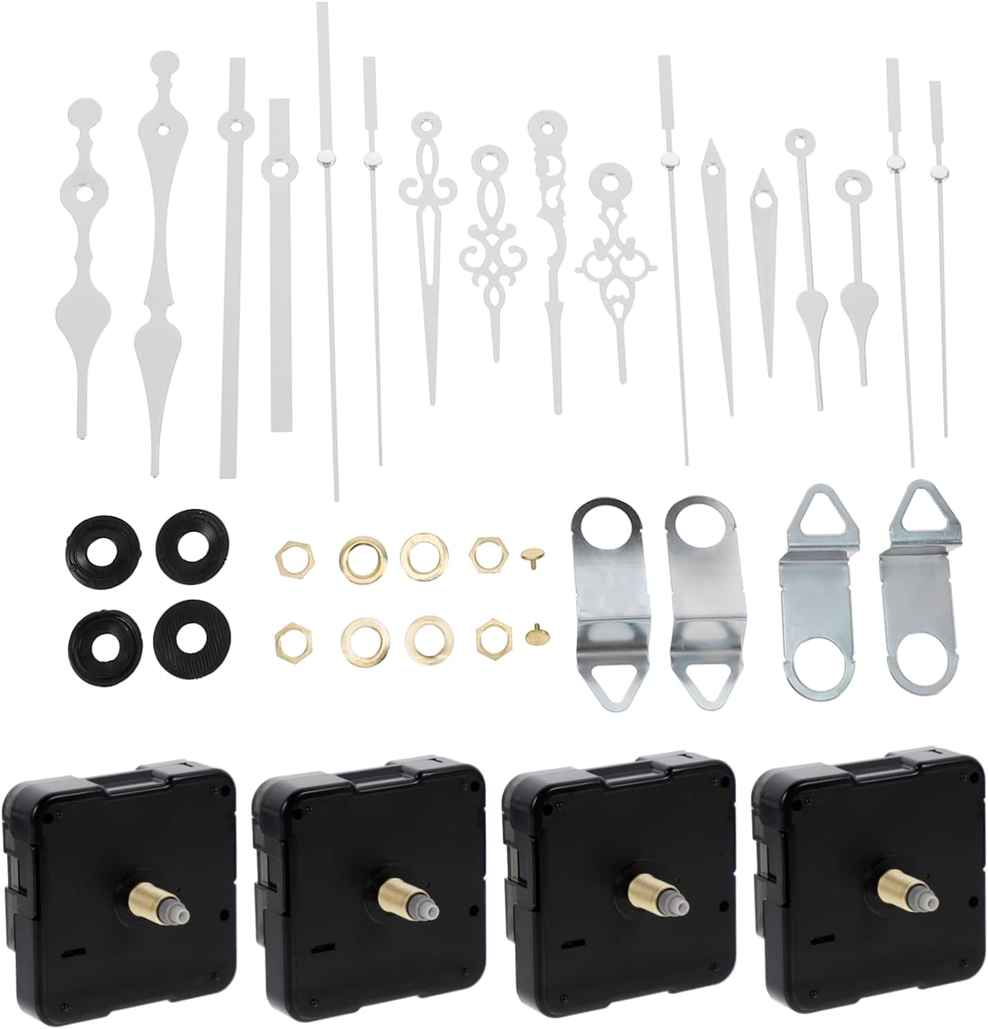4 Set Plastic Wall Clock Hand Mechanism Kit with Fashionable Design