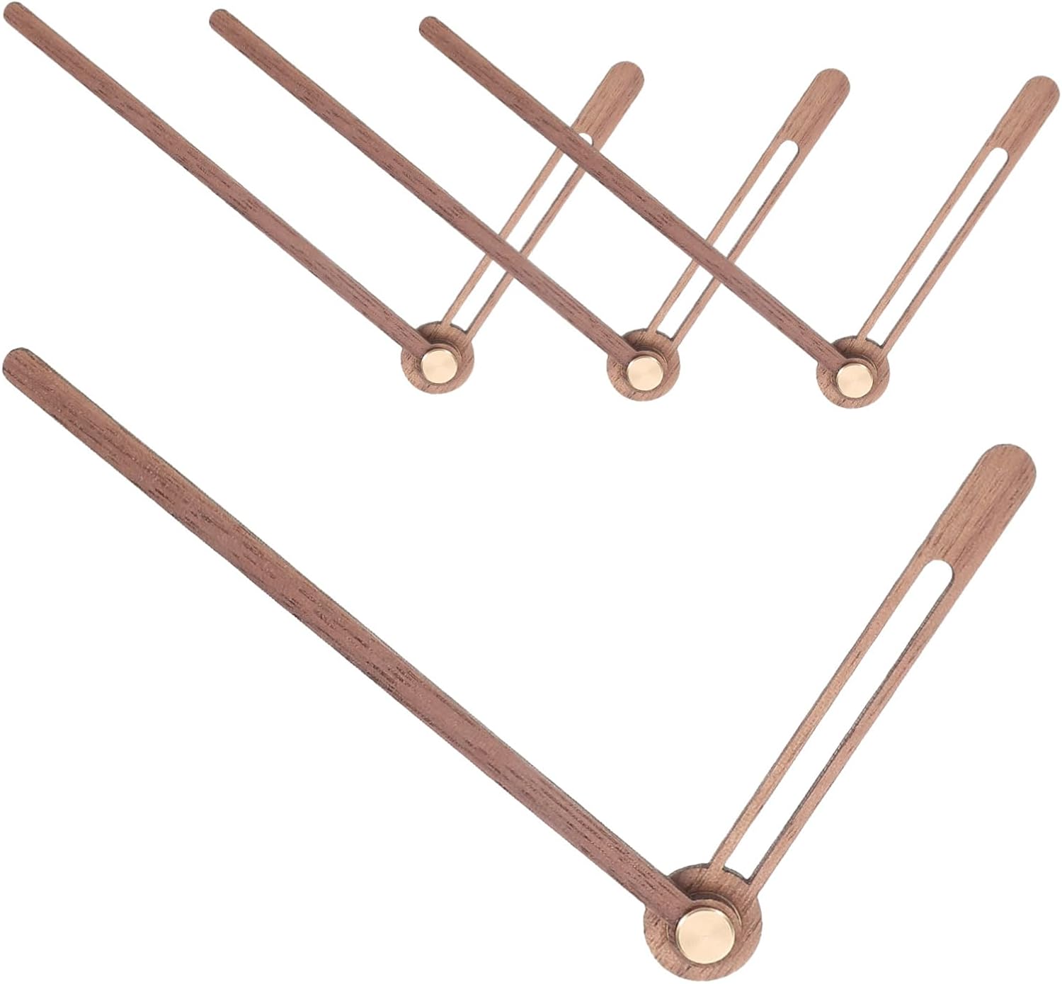 DOITool 5-Set walnut clock hands kit for DIY wall clock repair