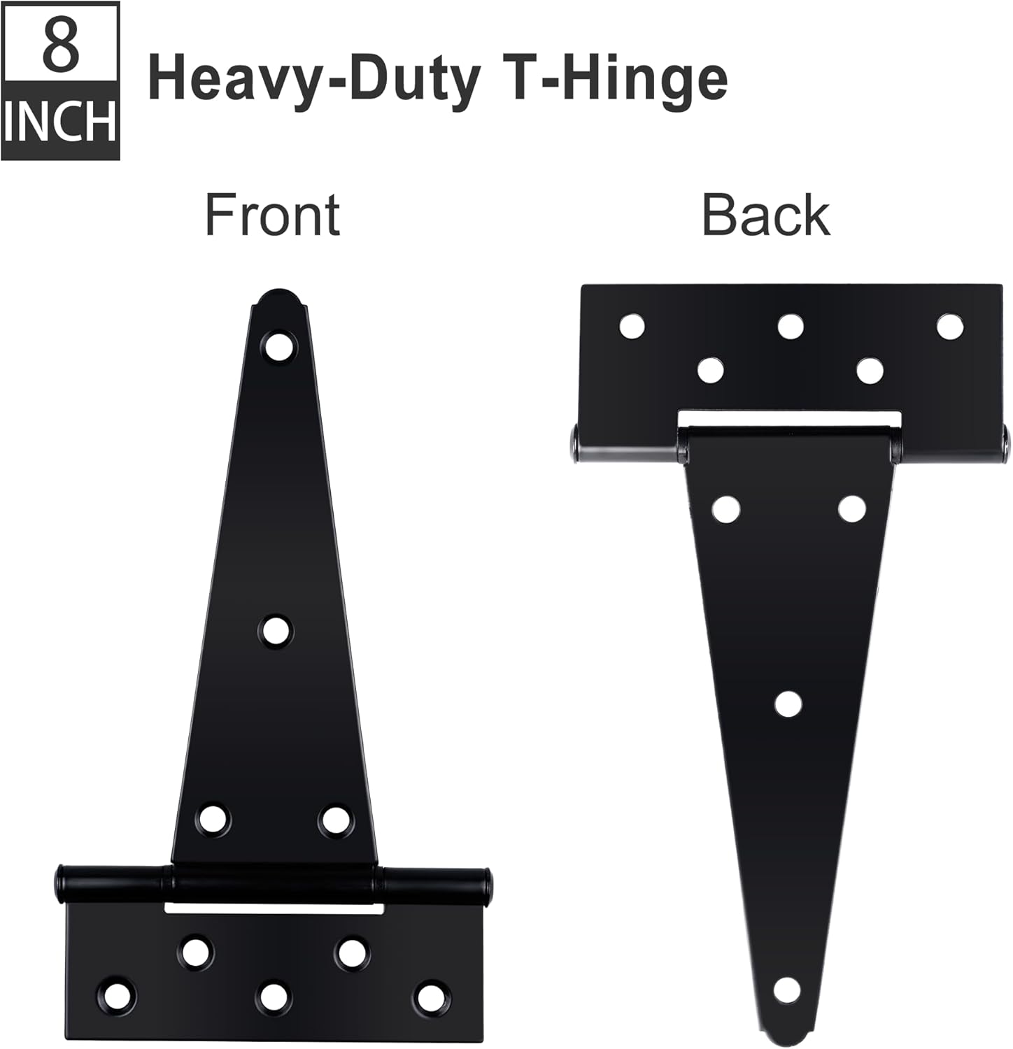 Auxdee 6-Pack 8 Rust-Resistant Durable Shed Door Hinges for Heavier Use
