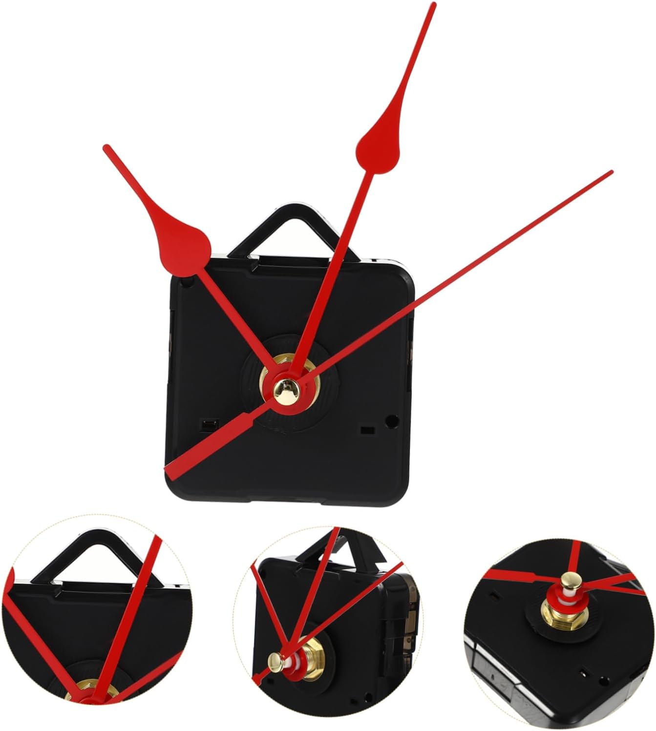 Red Silent Quartz Elegant Home Clock Hands Movement Set Easy to Install