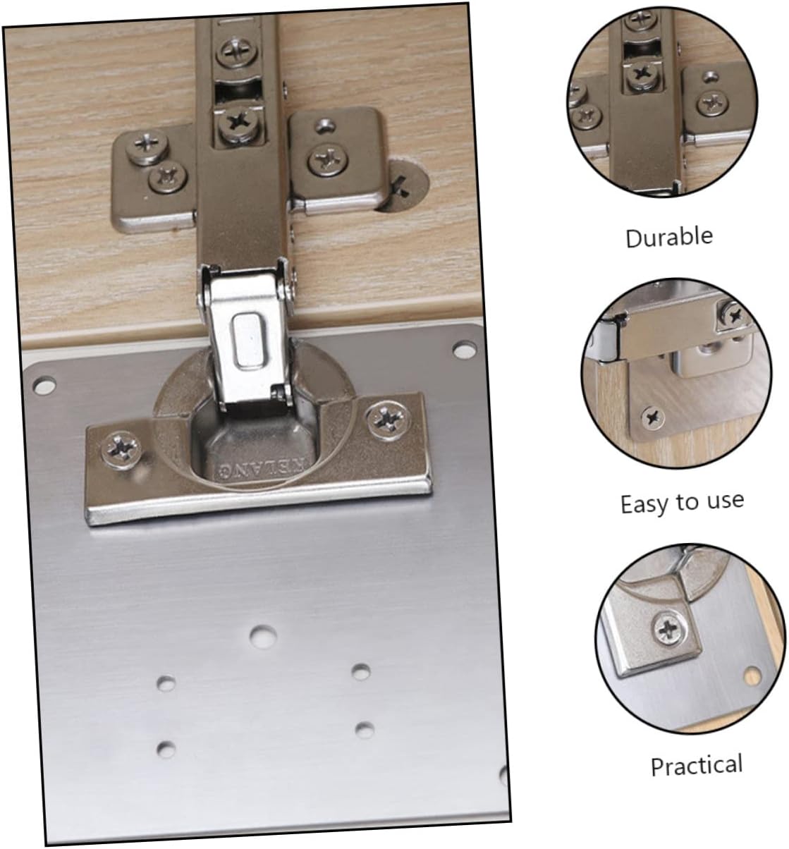 Sturdy Stainless Steel Hinge Repair Plates