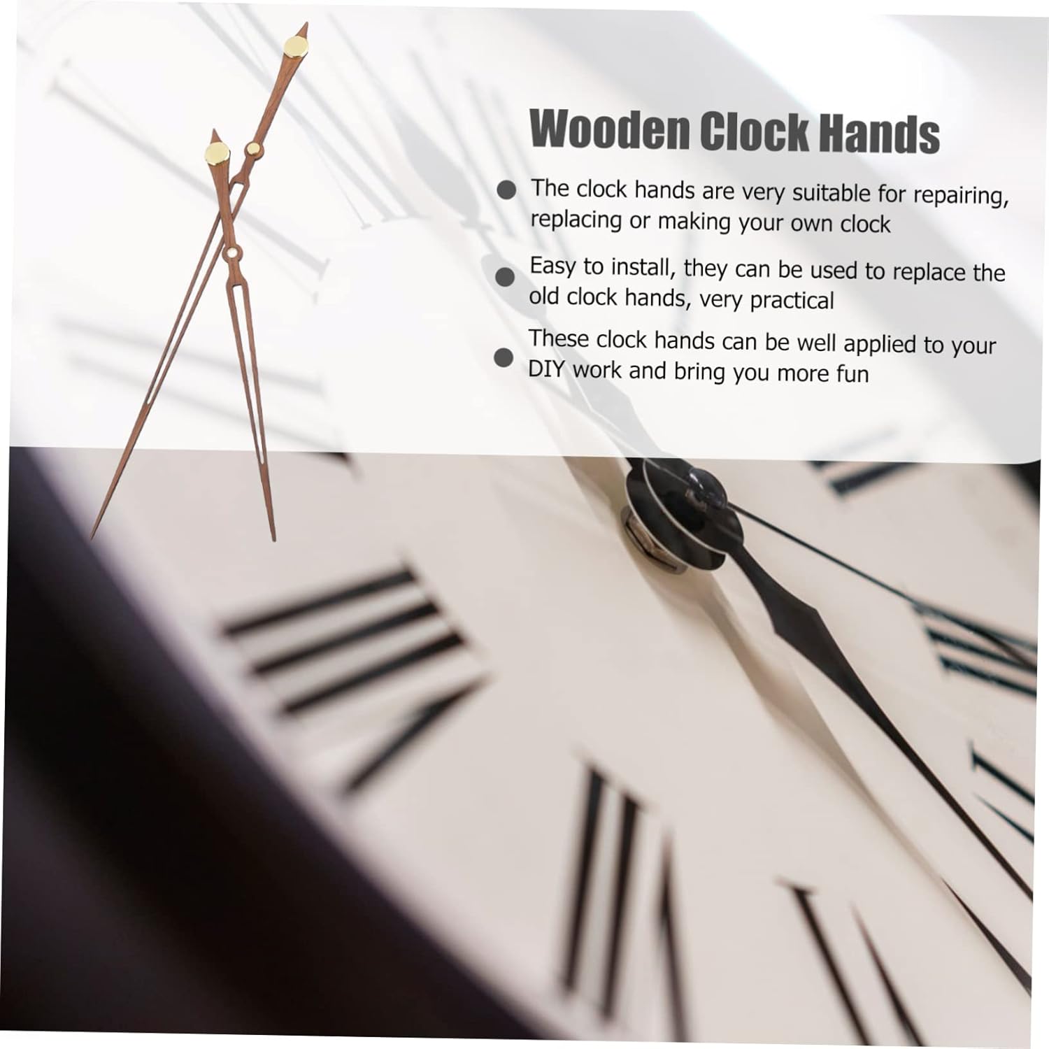 Large Wooden Wall Clock Pointers