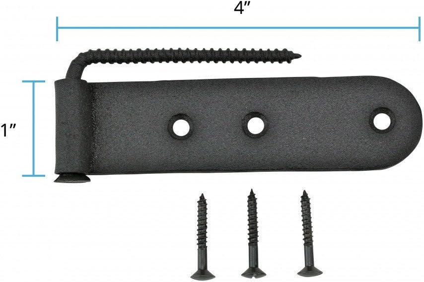 Renovators Supply 6-Piece Black Wrought Iron Gate Hinges