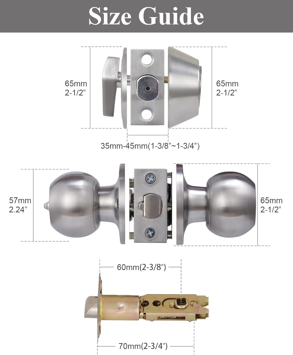 All Keyed Same Entry Door Knob and Single Cylinder Deadbolt Combo Set