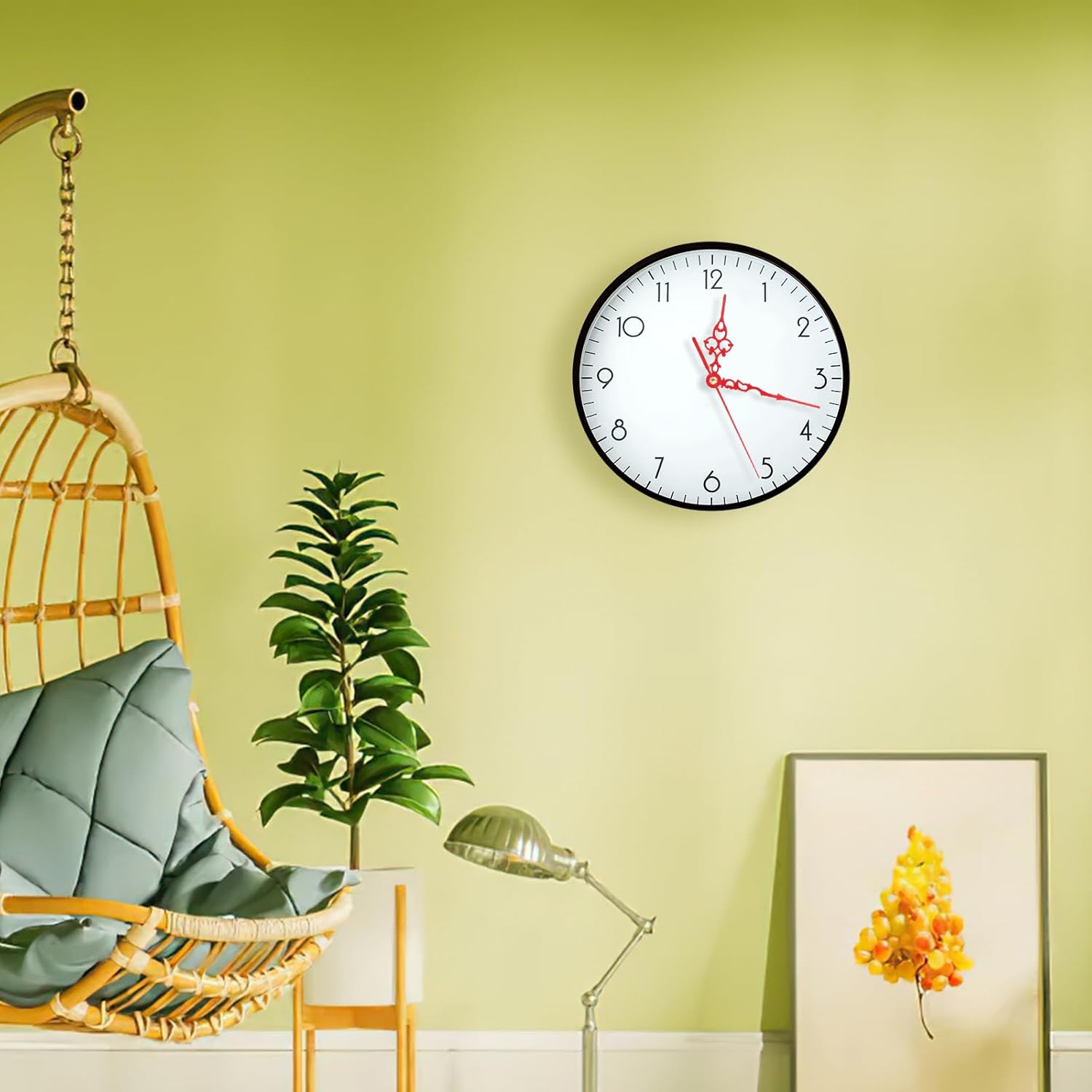 Uonlytech Red DIY Wind-Up Clock Personalize Your Style
