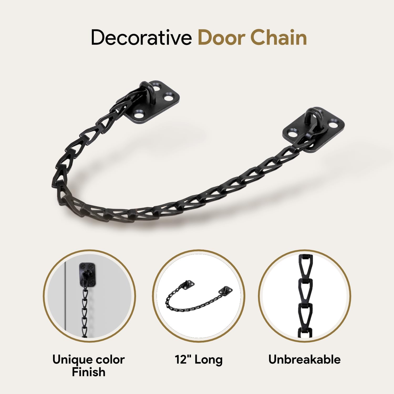 TOBELLE Modern Entry Door Handleset in Satin Brass Finish