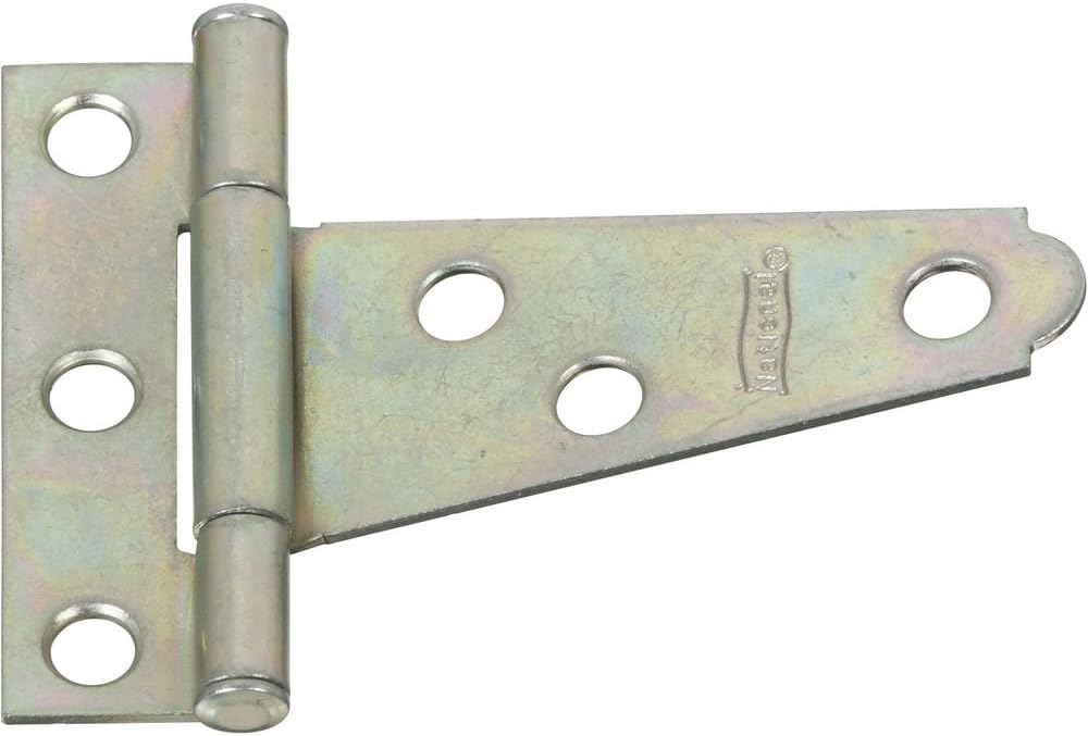 Sturdy Zinc-Plated Door Hinges 2-Pack