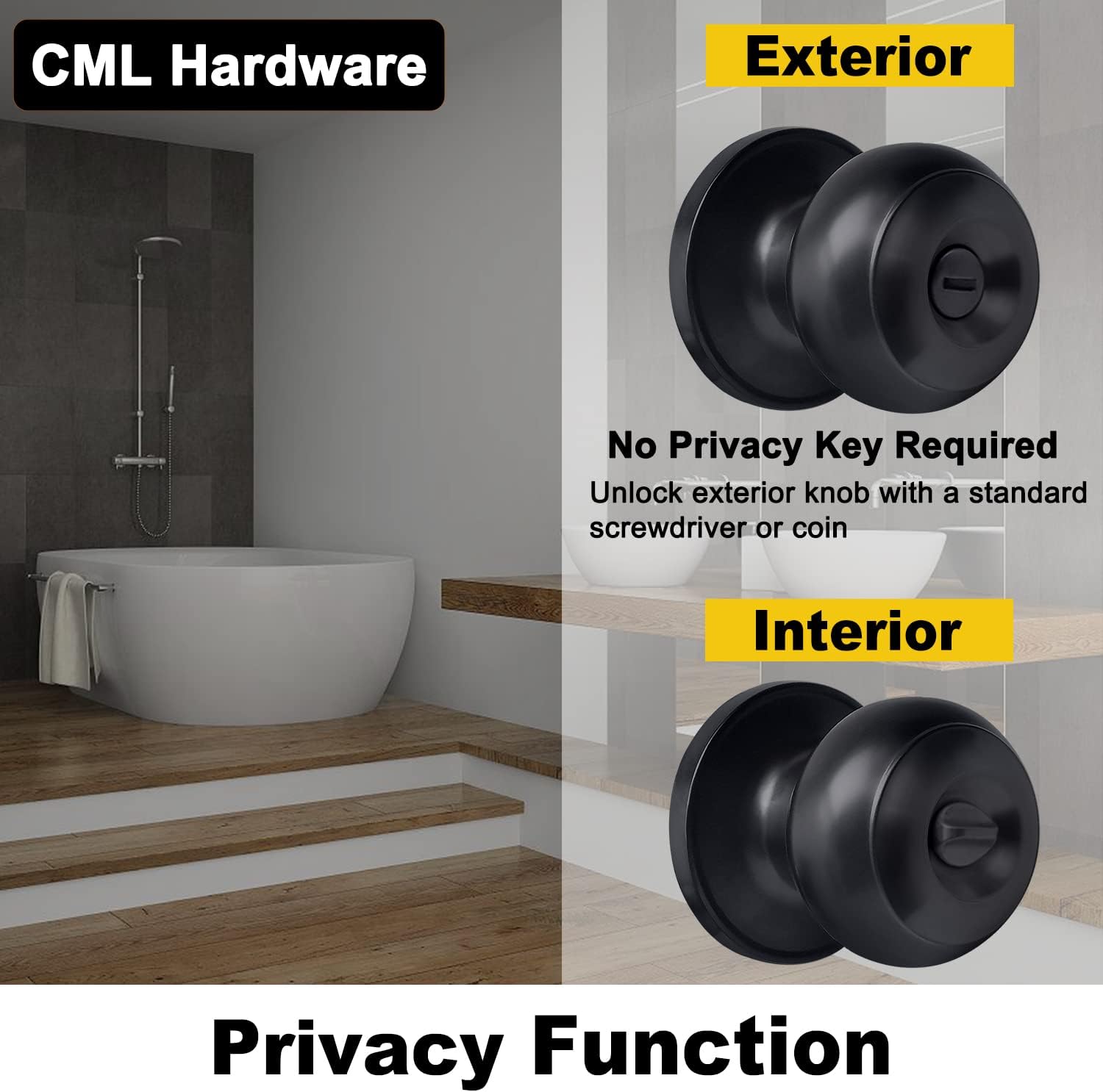 Stainless Steel Privacy Door Knob
