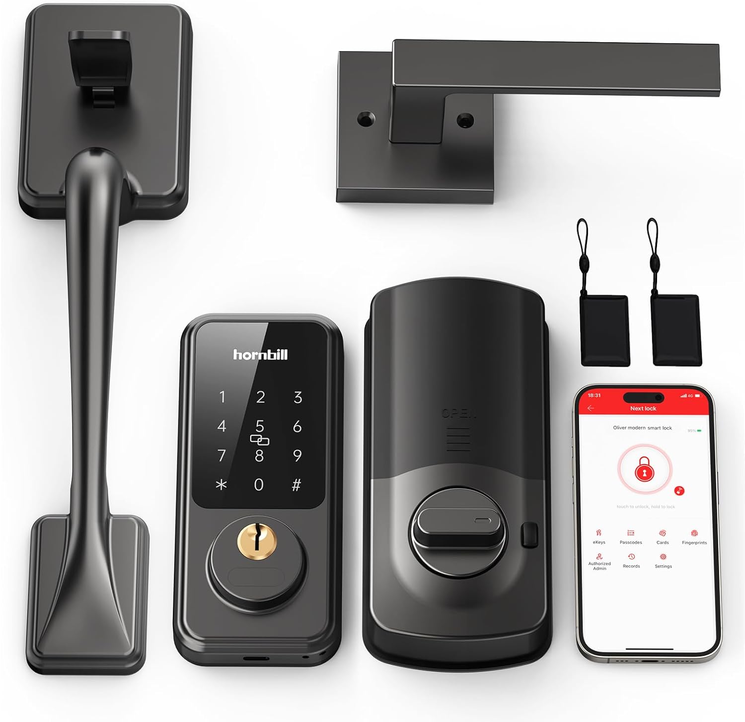 Hornbill Smart Front Door Lock Set