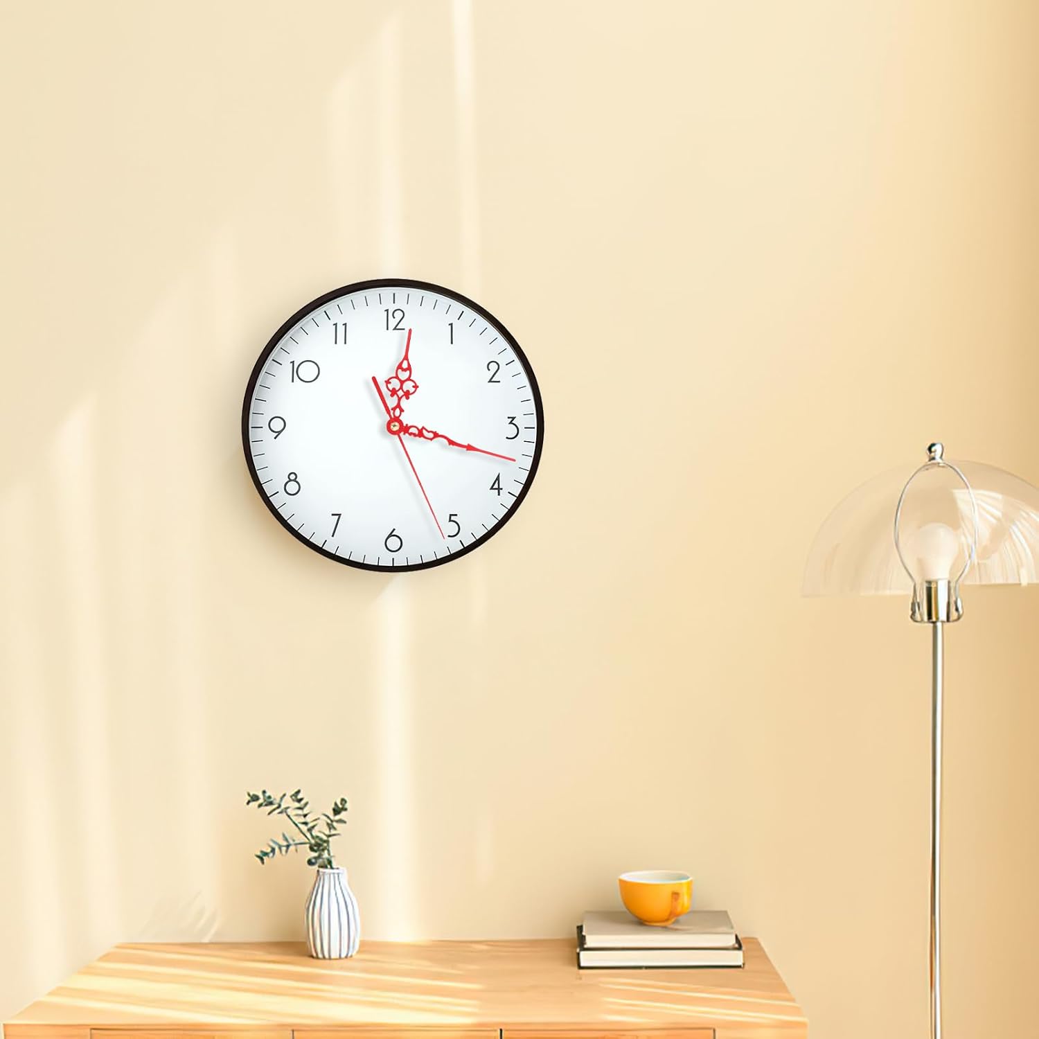 Uonlytech Red DIY Wind-Up Clock Personalize Your Style